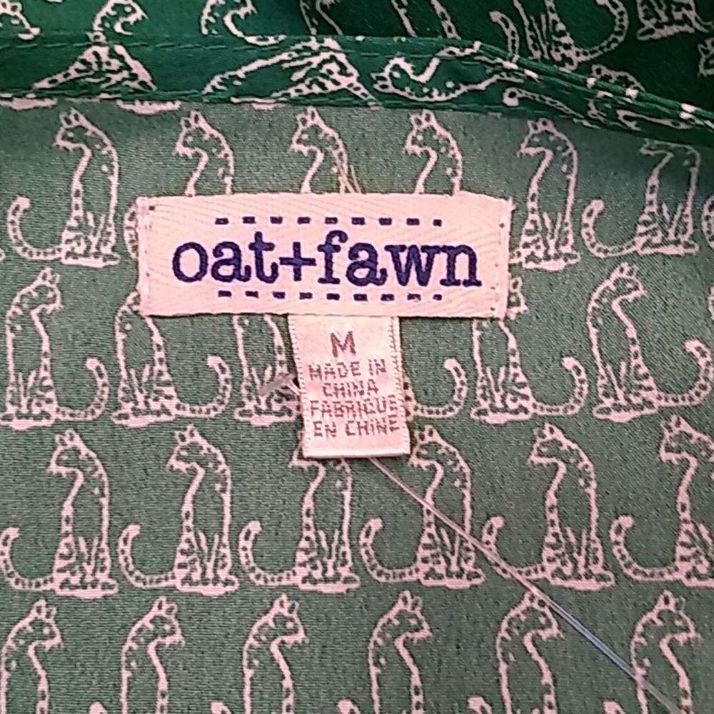 Oat and Fawn cat blouse/shirt size M - Picture 6 of 8
